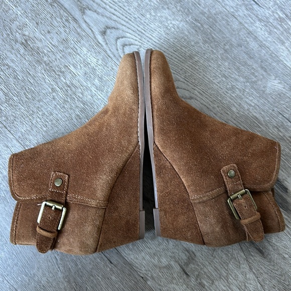 Franco Sarto Cognac Suede Boots 6 - Picture 2 of 11